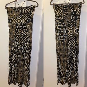BCBGMaxAzria graphic print maxi dress sz M